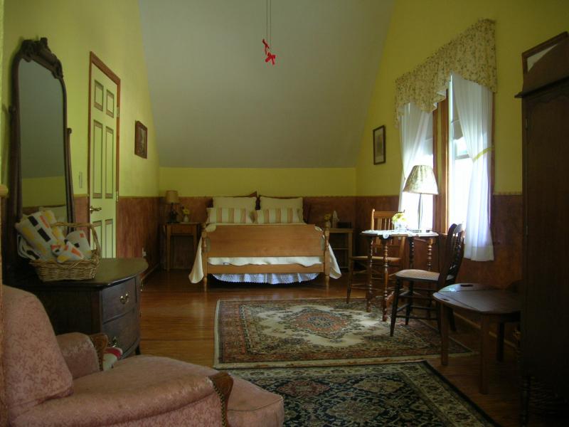 The East Room over looks the guest pasture.